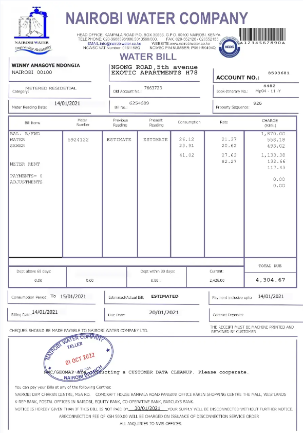  Minol USA business utility bill 